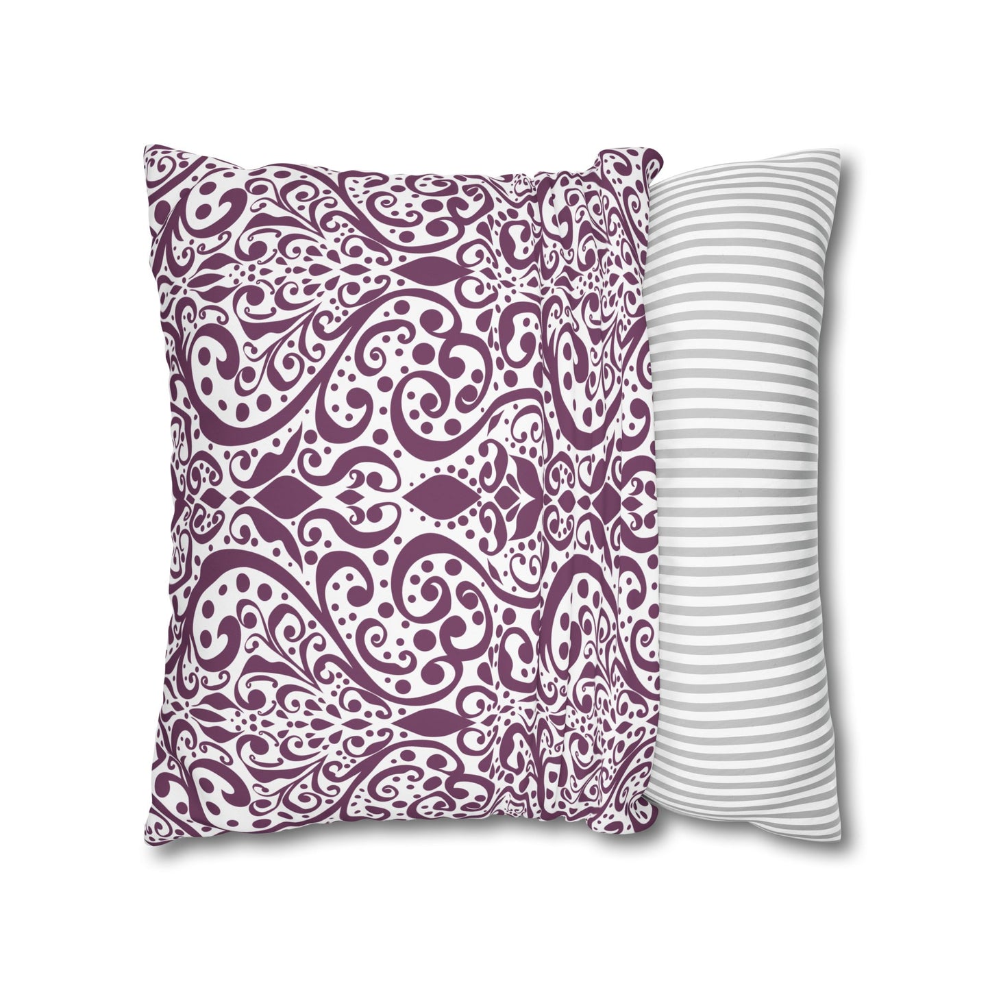 Floral Poly Canvas Pillowcase, Home Decor, Throw Pillow, Wedding Gift, Bedroom Accents, Floral Design Pillow
