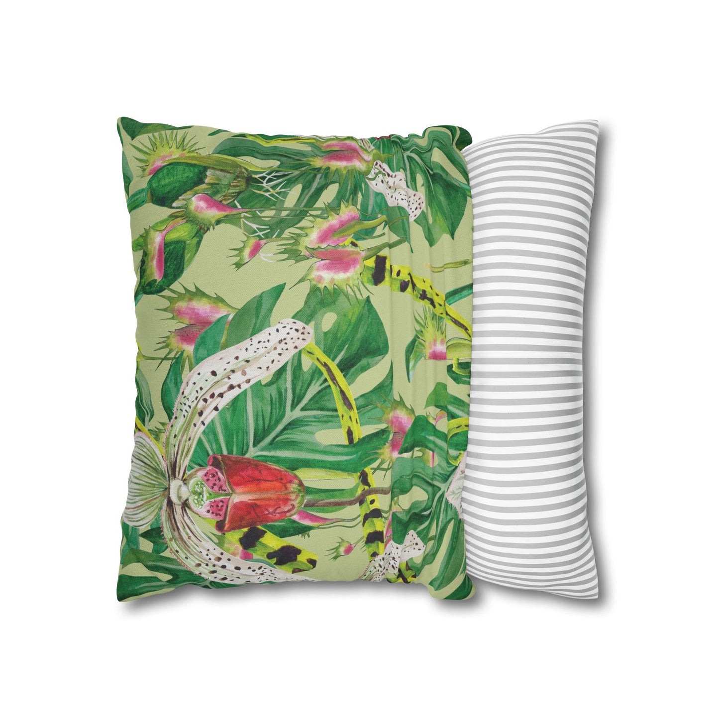 Tropical Floral Pillowcase | Decorative Home Accent, Botanical Throw Pillow, Bohemian Décor, Gift for Plant Lovers, Summer Home Style