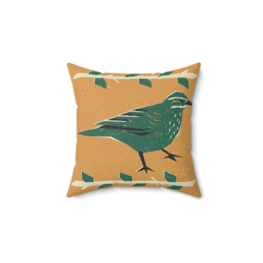 Bohemian Bird Print Pillow, Decorative Accent Cushion for Home, Nature Inspired Decor, Cozy Living Room, Gift for Bird Lovers