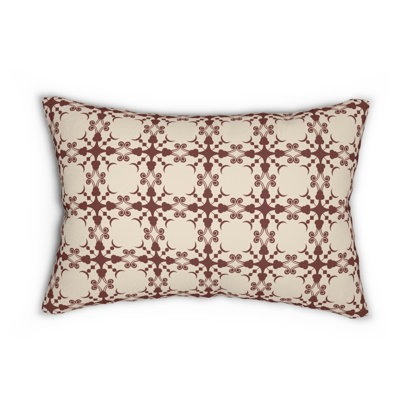 Vintage Burgundy and Blush Dragonfly & Floral Pattern Lumbar Pillow – Rustic Boho