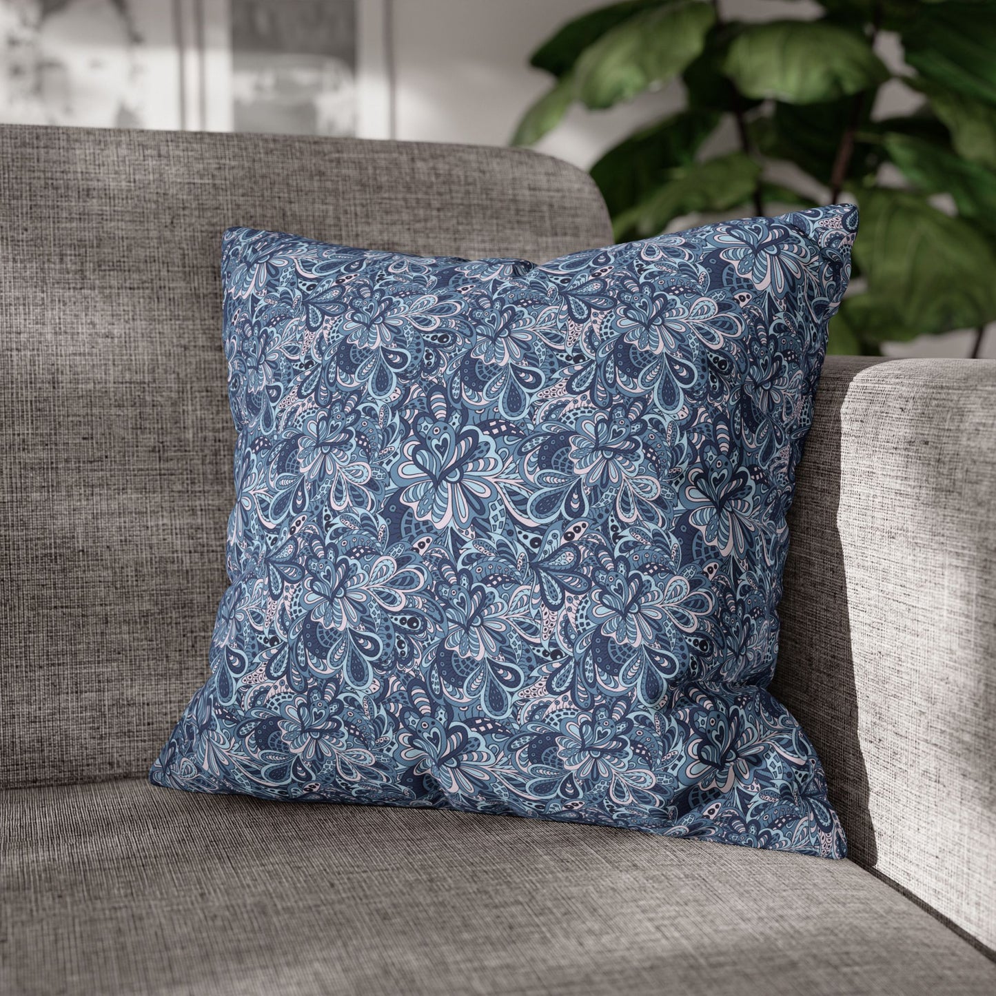 Floral Decorative Pillowcase - Cozy Home Accent, Boho Chic Style, Throw Cushion Cover for Living Room, Bedroom Decor, Gift Idea