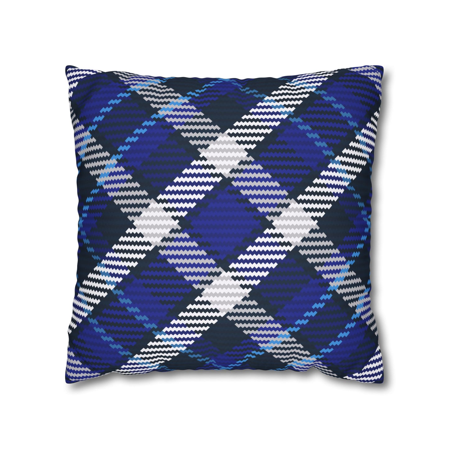 Blue Plaid Throw Pillowcase, Cozy Home Decor, Stylish Cushion for Living Room, Gift for Housewarming, Modern Accent Pillow