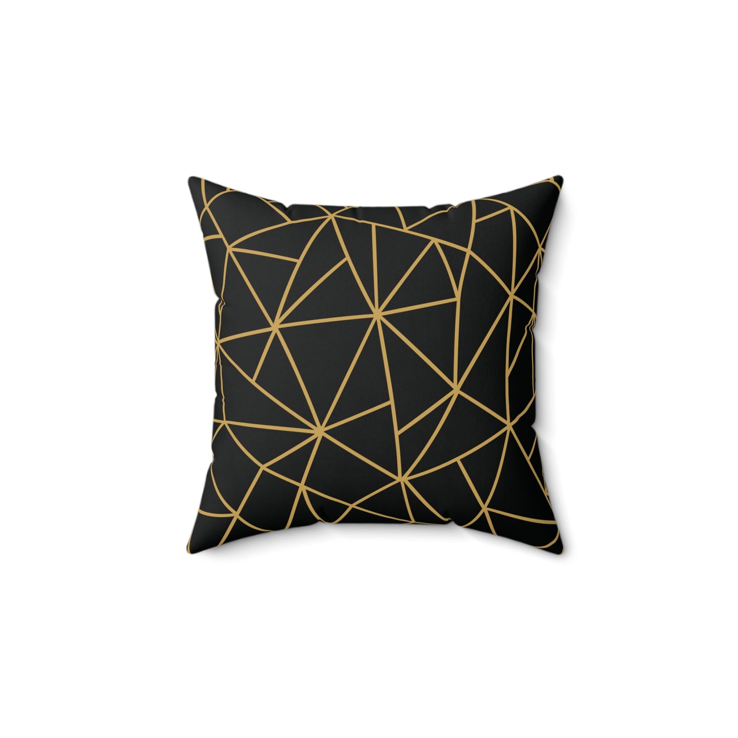 Lavender Elegance Reversible Throw Pillow – Orchid Blossoms & Gold Geometry Spun Polyester Square Pillow, Home Decor, Throw Pillow, Gift for Her, Living Room Cushion, Stylish Accent Pillow