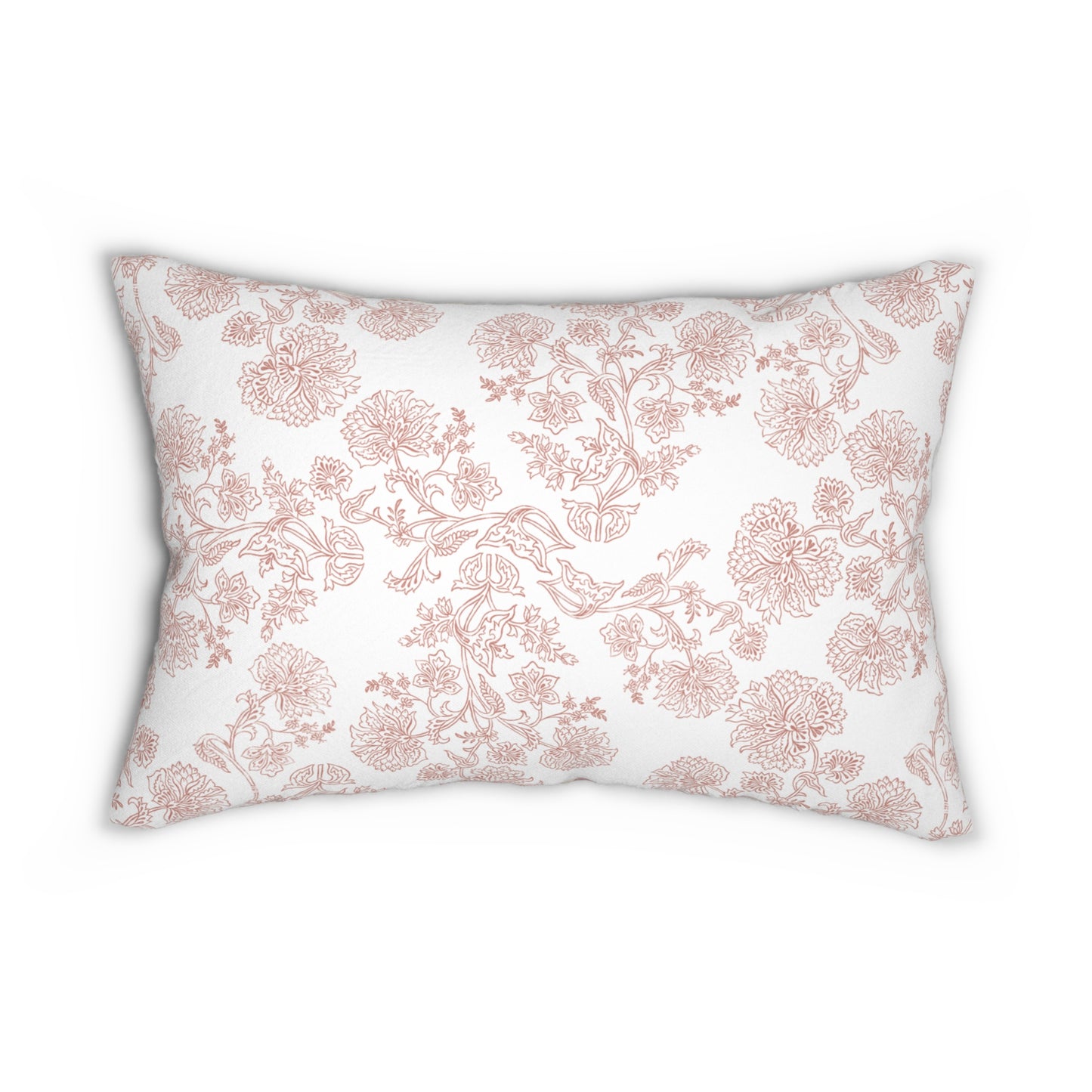 Elegant Orchid Creamy Background Floral Lumbar Pillow, Home Decor, Couch Cushion, Floral Accent, Botanical Pillow, Gift for Her, Spring Decor