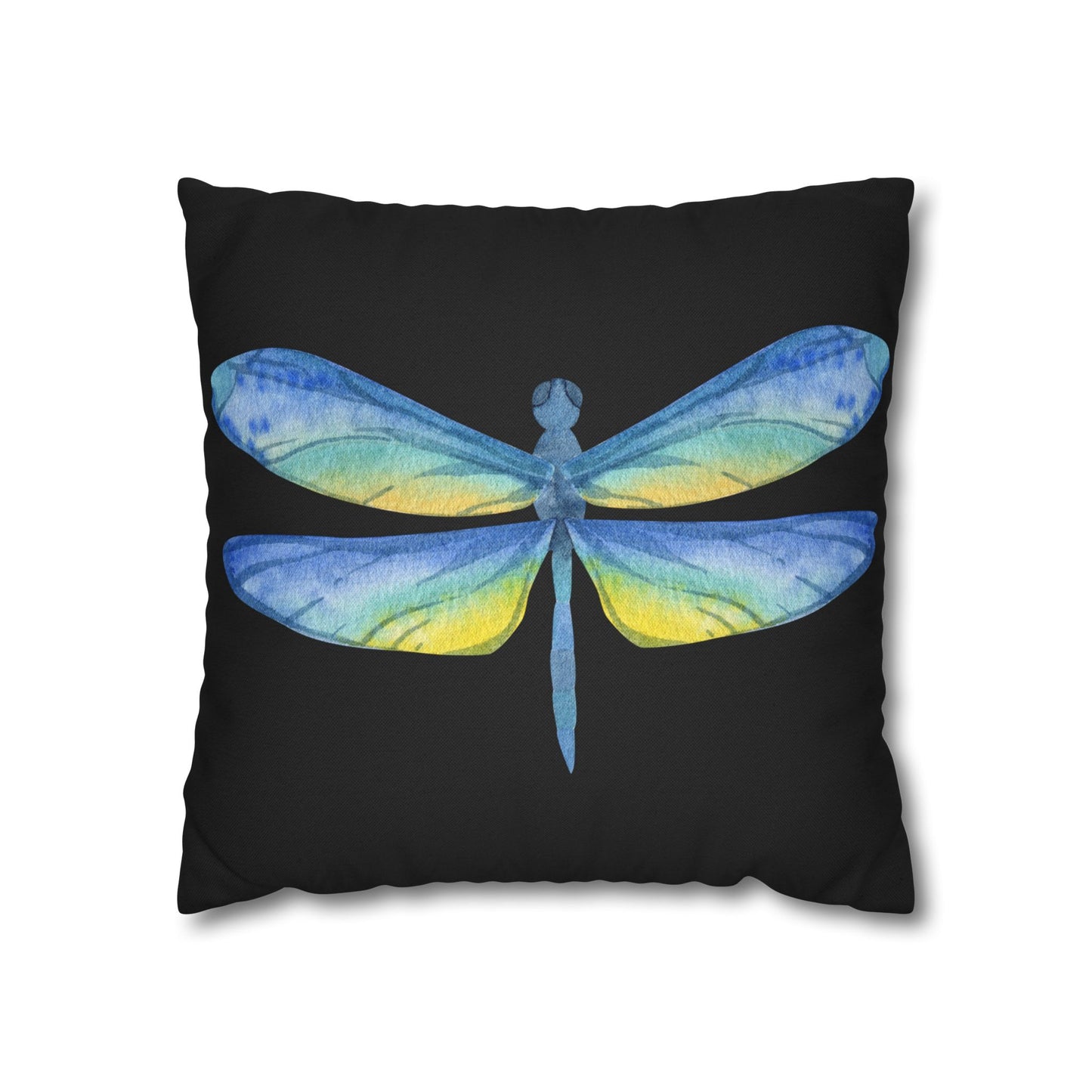 Blue Dragonfly Decorative Pillowcase, Nature Decor, Home Accent, Gift, Cozy Living Room, Spring Decor, Nature Lover's Gift