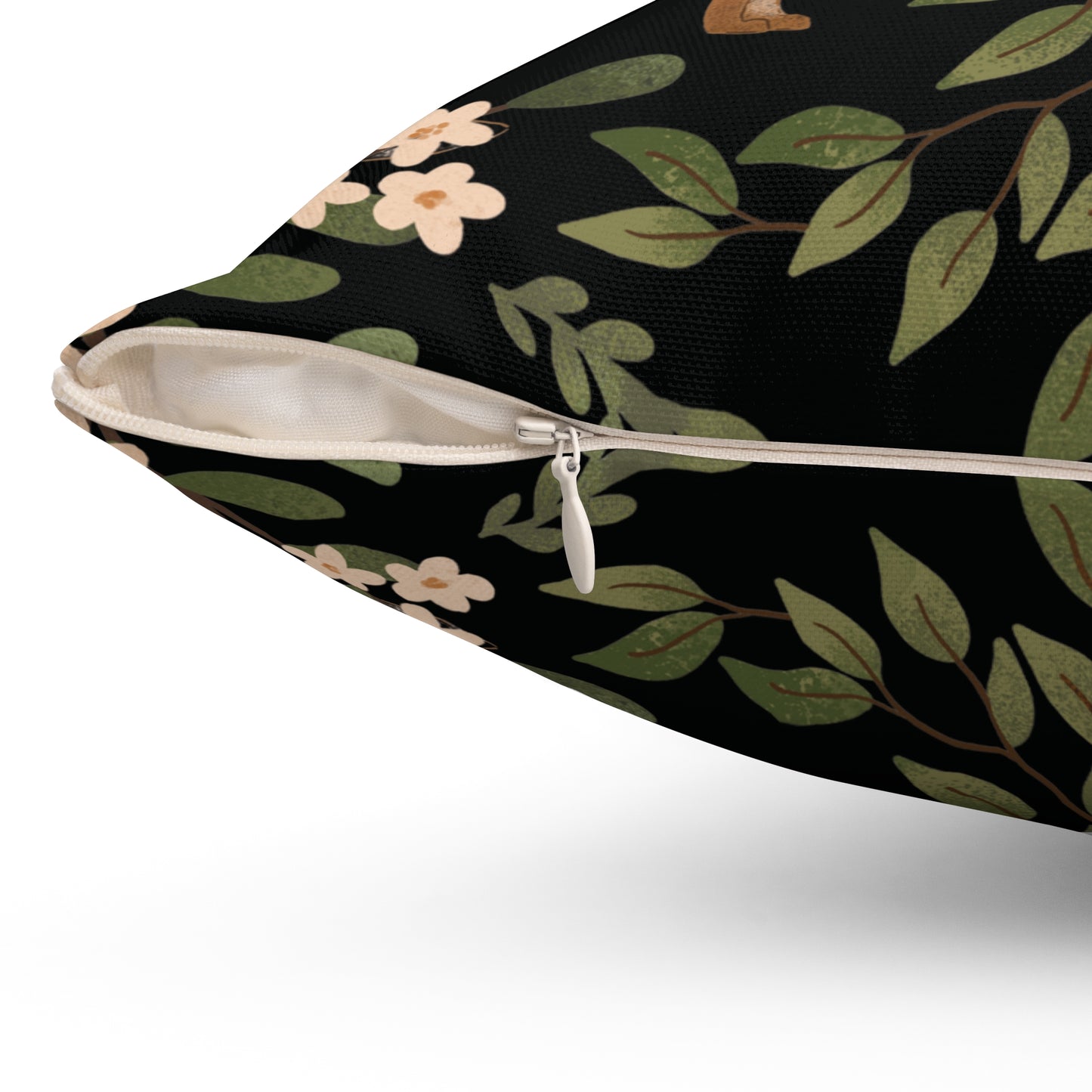 Little Fox & Owl – Woodland Charm of Spun Polyester Square Pillow