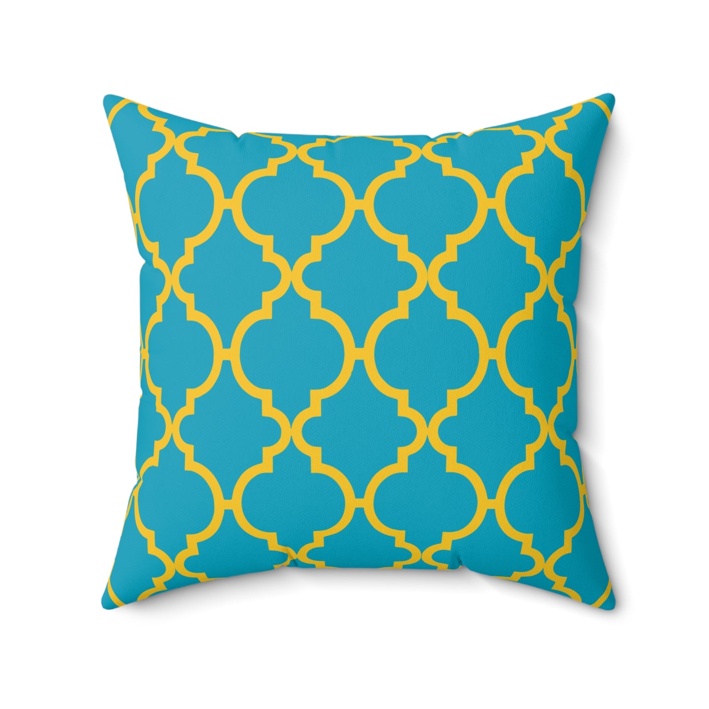 Tropical Bloom Reversible Throw Pillow – Pink Orchids & Turquoise with Sunny Yellow Pattern Accent Pillow for Home Decor, Cushion, Throw Pillow, Living Room Decor, Gift Ideas, Modern Home Accessories