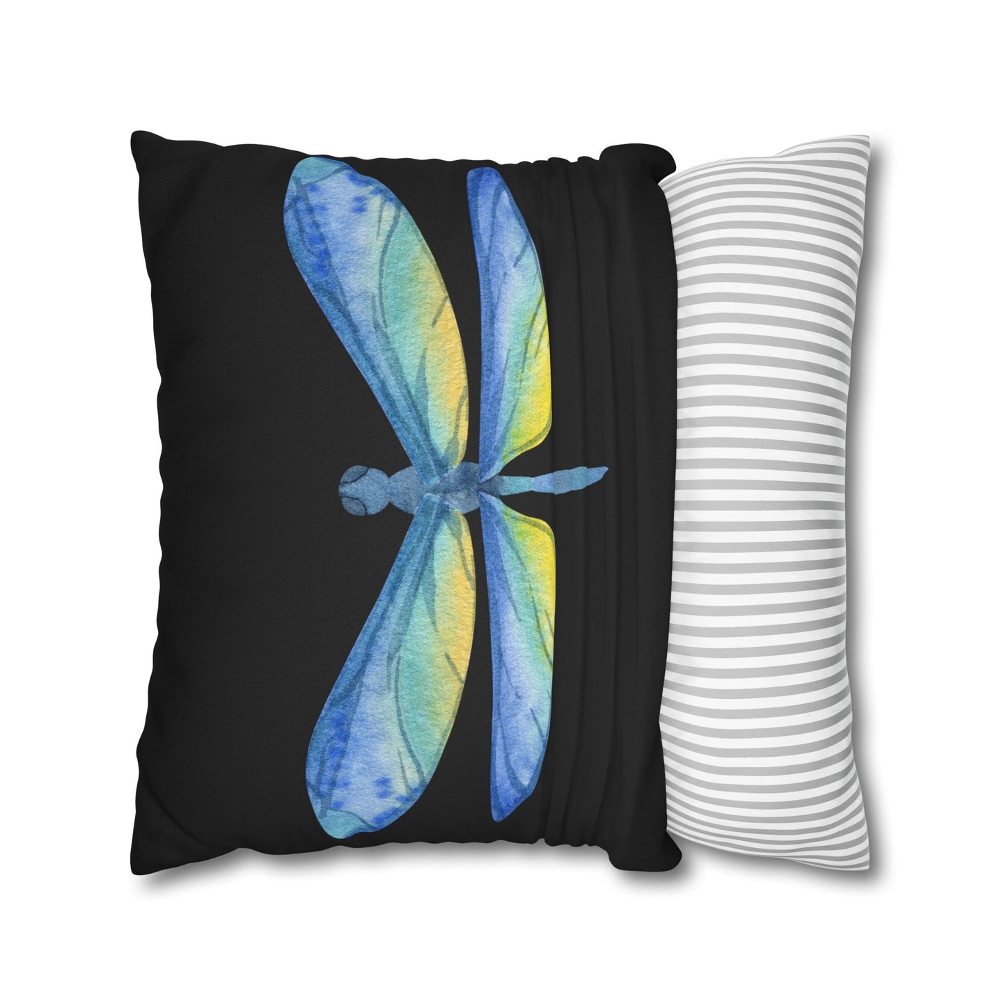 Blue Dragonfly Decorative Pillowcase, Nature Decor, Home Accent, Gift, Cozy Living Room, Spring Decor, Nature Lover's Gift