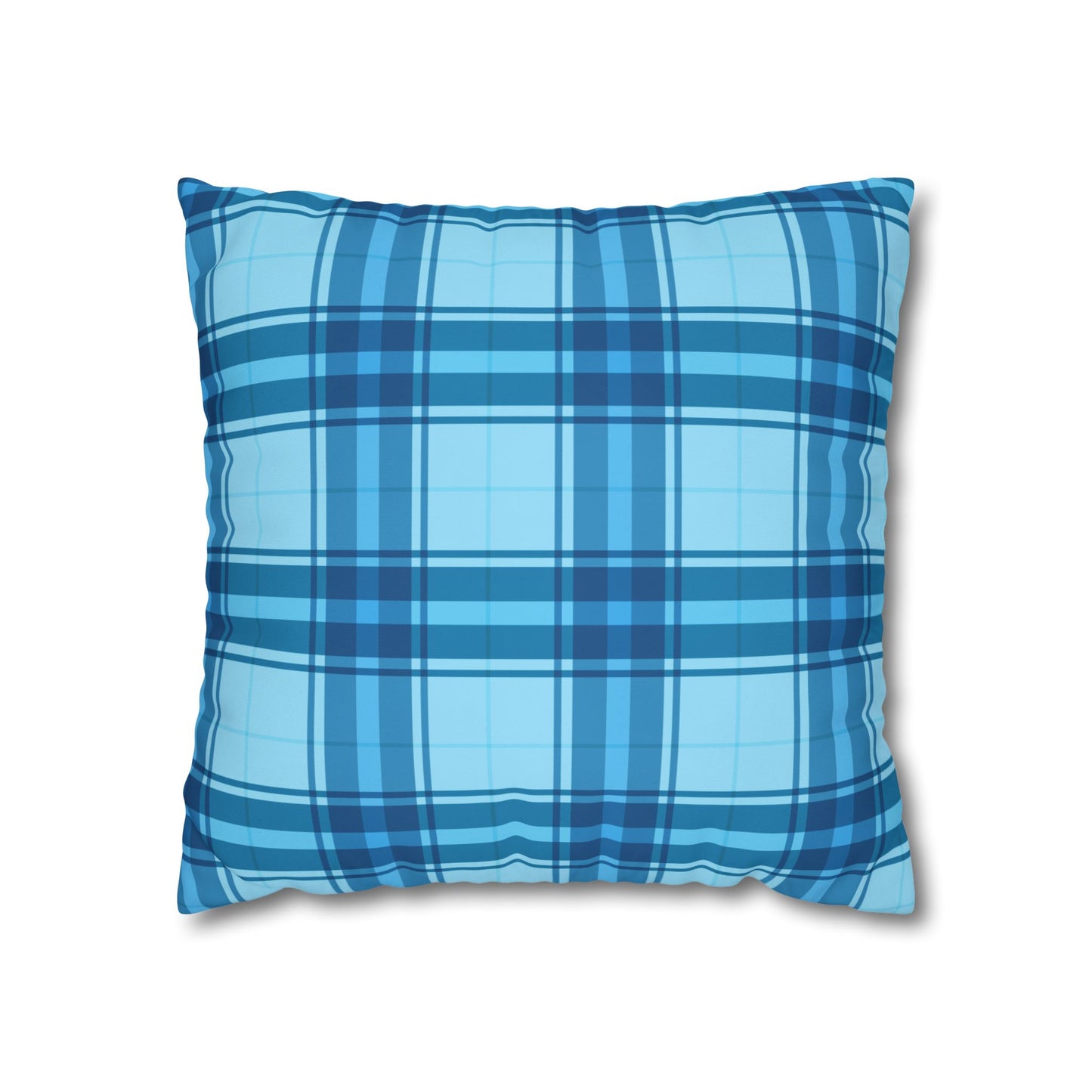 Plaid Blue Throw Pillowcase, Cozy Home Decor, Decorative Cushion, Accent Pillow, Living Room Style, Gift for Him or Her