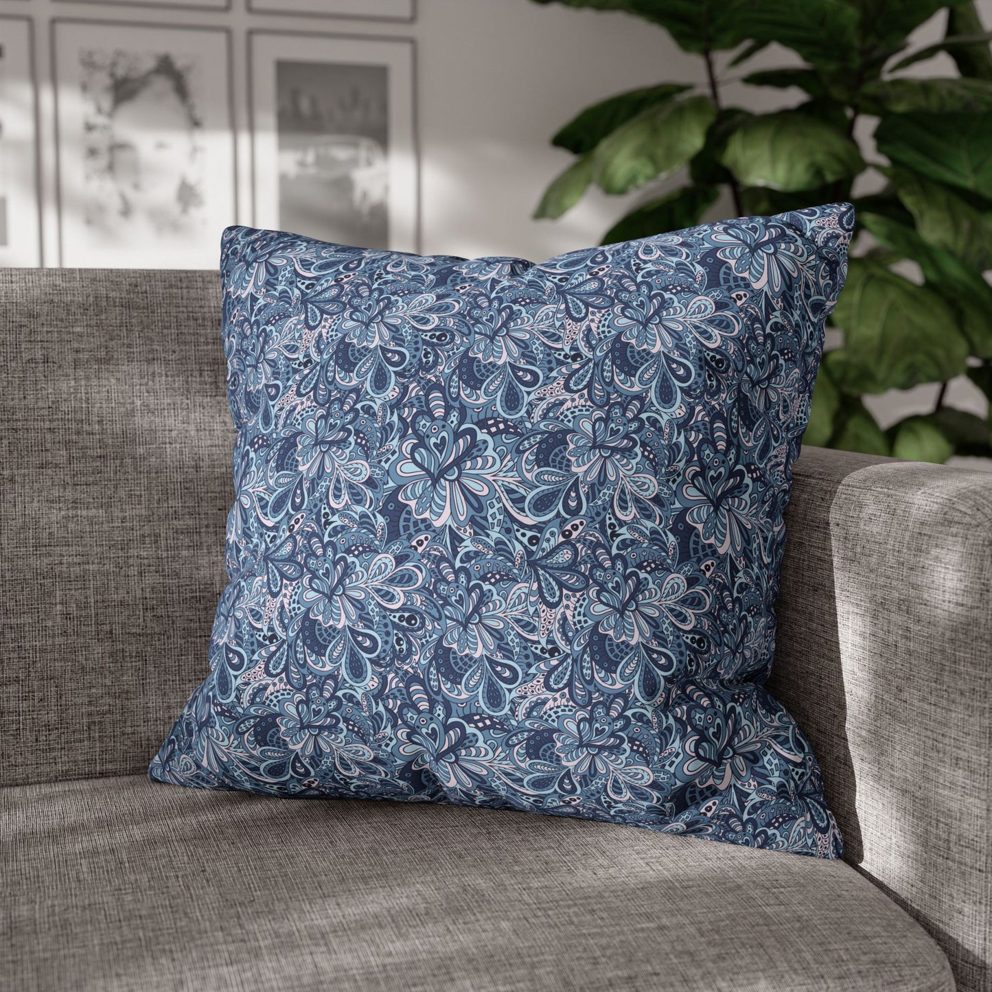 Floral Decorative Pillowcase - Cozy Home Accent, Boho Chic Style, Throw Cushion Cover for Living Room, Bedroom Decor, Gift Idea