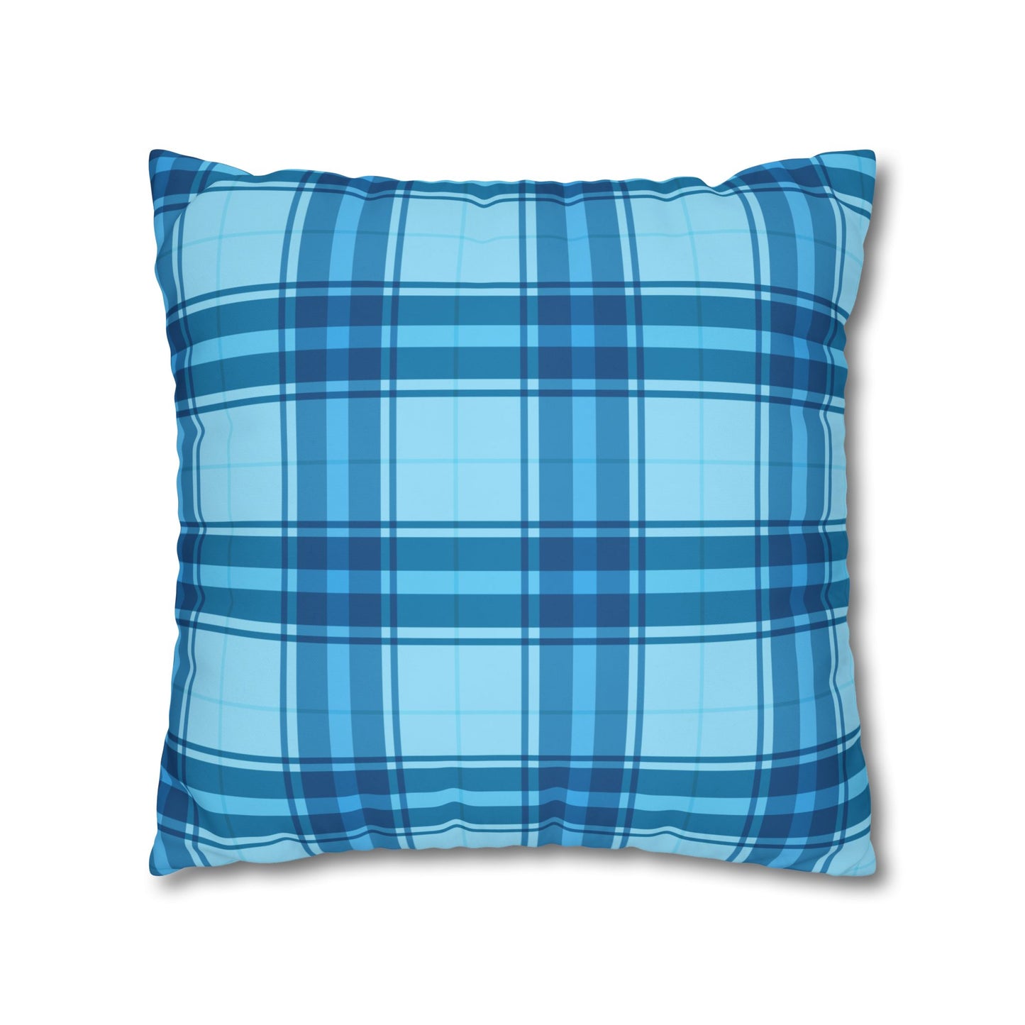 Plaid Blue Throw Pillowcase, Cozy Home Decor, Decorative Cushion, Accent Pillow, Living Room Style, Gift for Him or Her