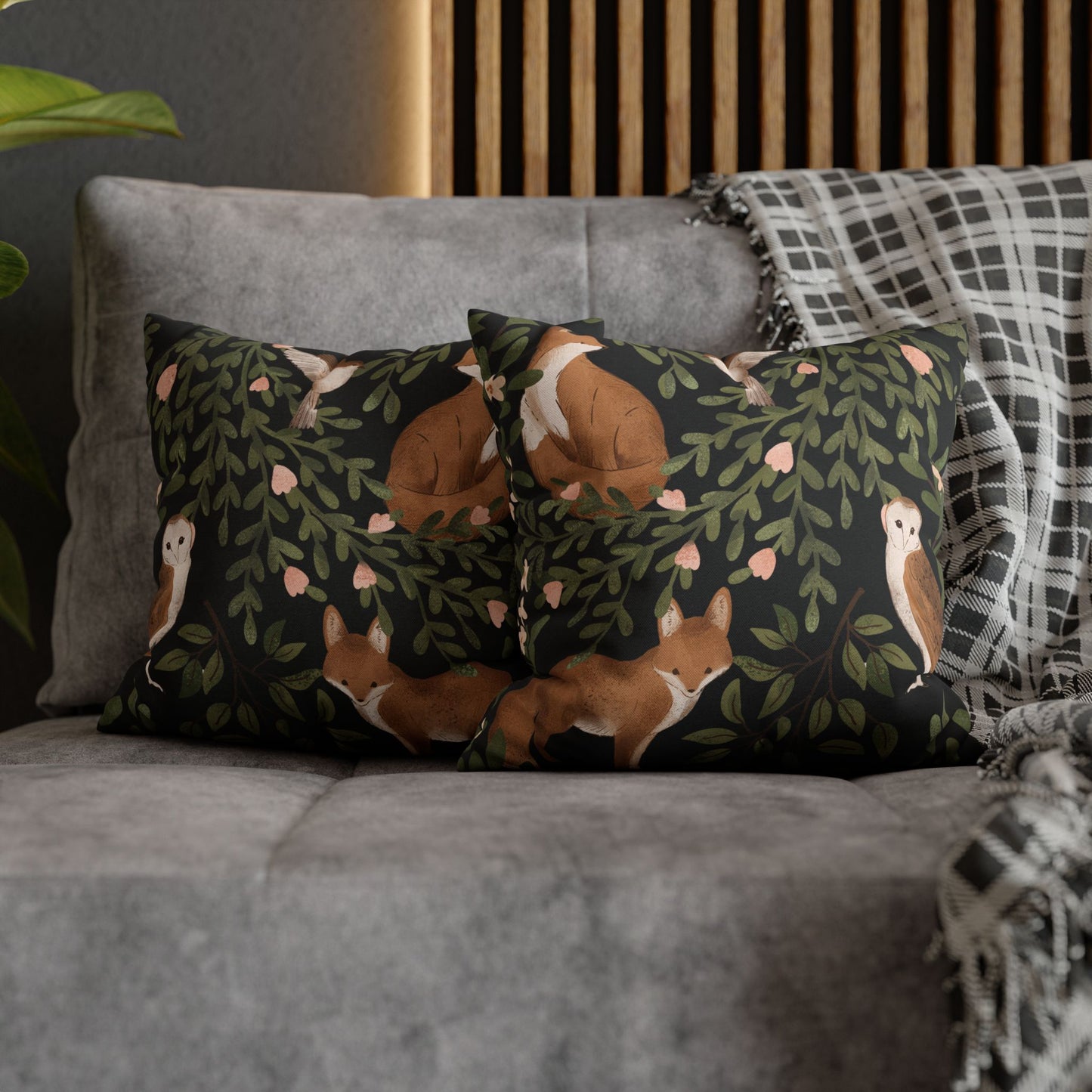 Little Fox & Owl – Woodland Charm Pillow Case