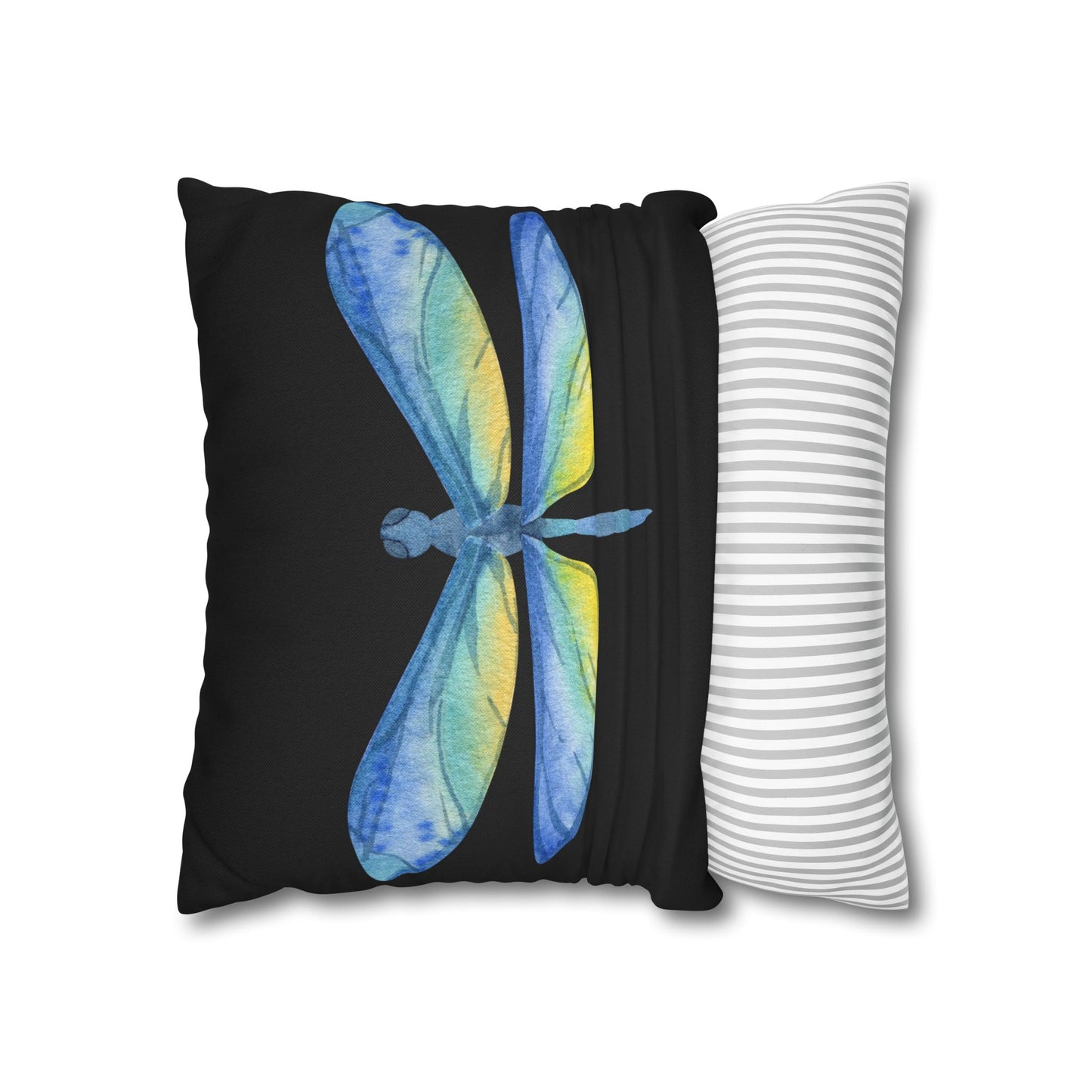 Blue Dragonfly Decorative Pillowcase, Nature Decor, Home Accent, Gift, Cozy Living Room, Spring Decor, Nature Lover's Gift