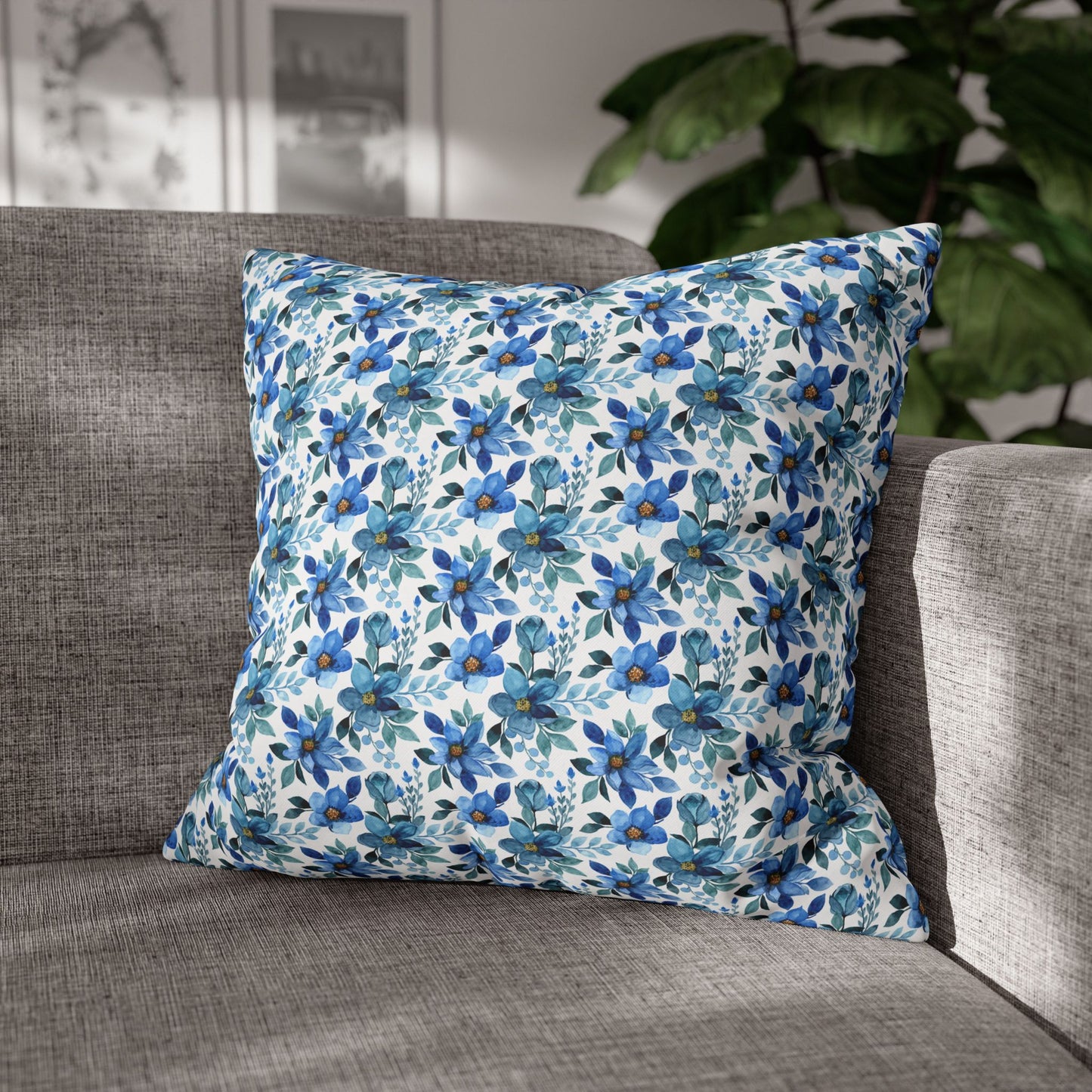 Floral Square Pillowcase | Cozy Home Decor, Gift for Relaxation, Boho Bedroom Accent, Housewarming Present, Summer Vibes