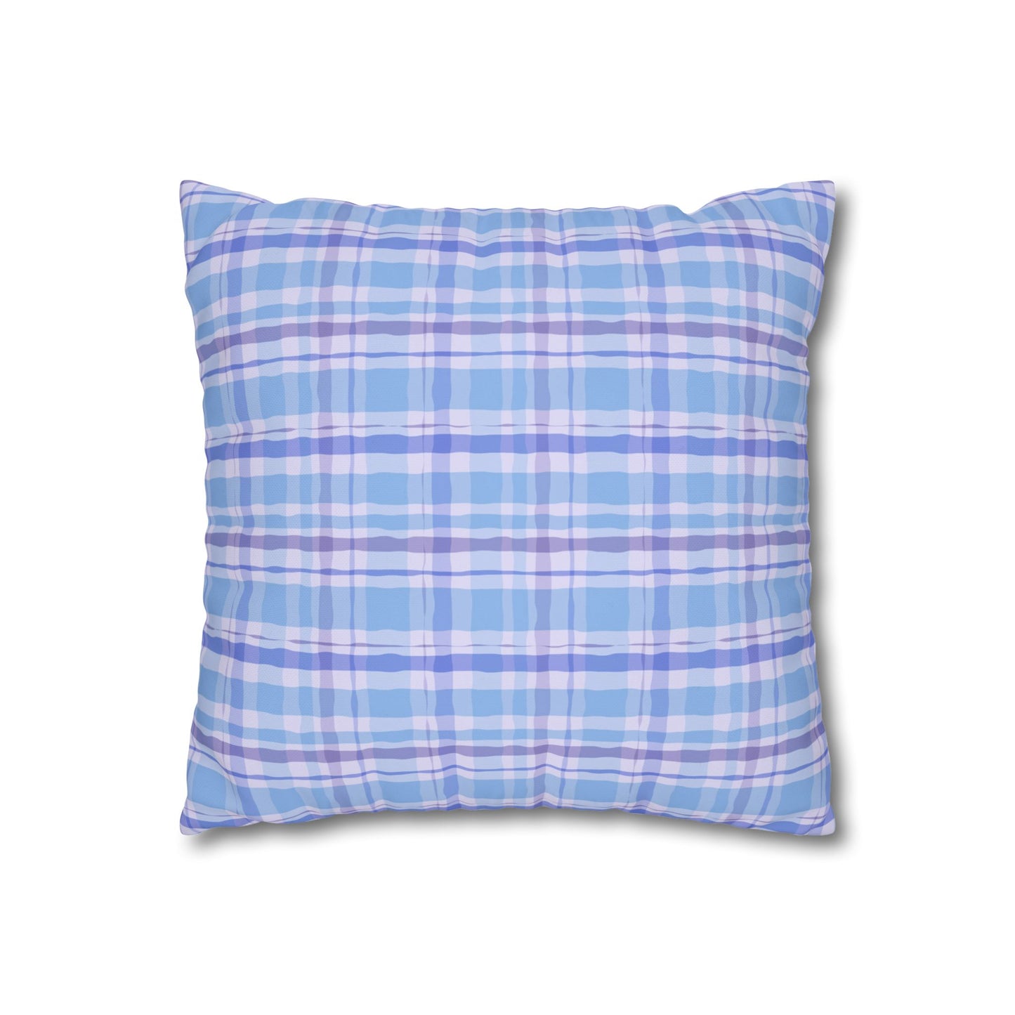 Cozy Blue Plaid Pillowcase, Soft Throw Pillow Cover, Decorative Cushion, Home Decor, Gifts for Her, Farmhouse Style