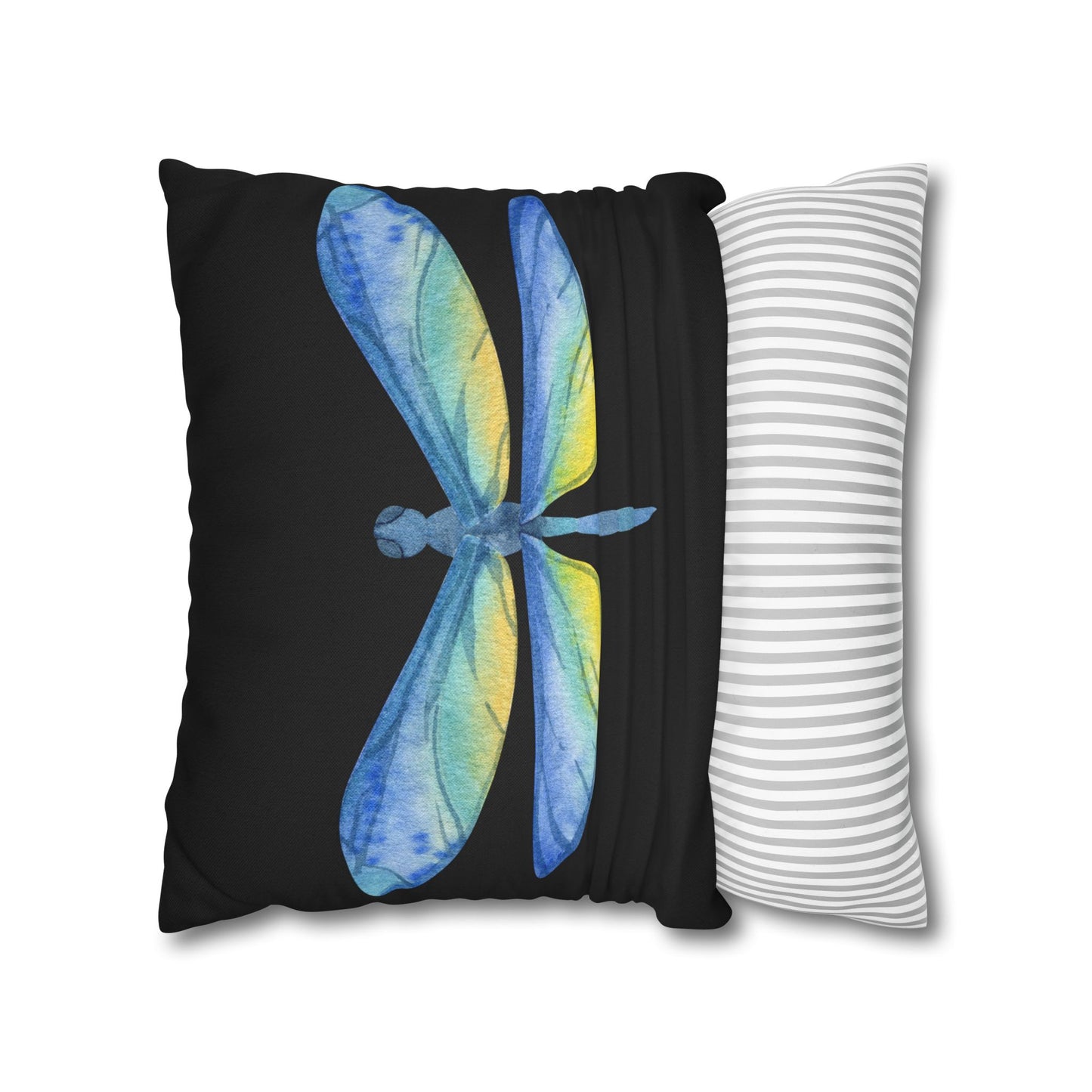 Blue Dragonfly Decorative Pillowcase, Nature Decor, Home Accent, Gift, Cozy Living Room, Spring Decor, Nature Lover's Gift