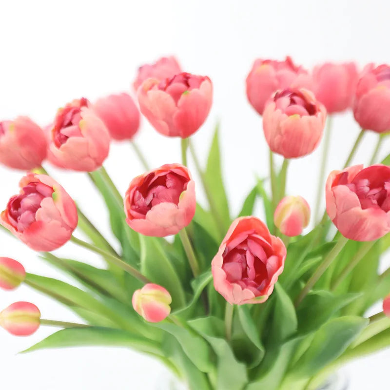 New Silicone Tulip Faux Flower Real Touch Bouquet 40CM Luxury Home Decorative Flowers Living Room Deco Flores Fake Plant