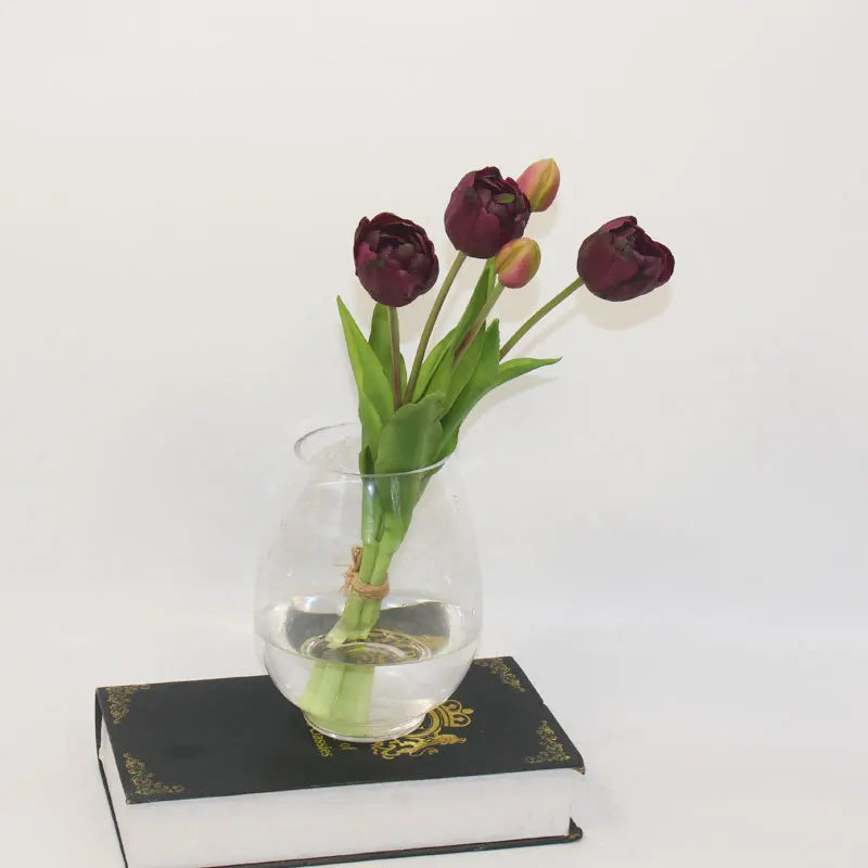 New Silicone Tulip Faux Flower Real Touch Bouquet 40CM Luxury Home Decorative Flowers Living Room Deco Flores Fake Plant