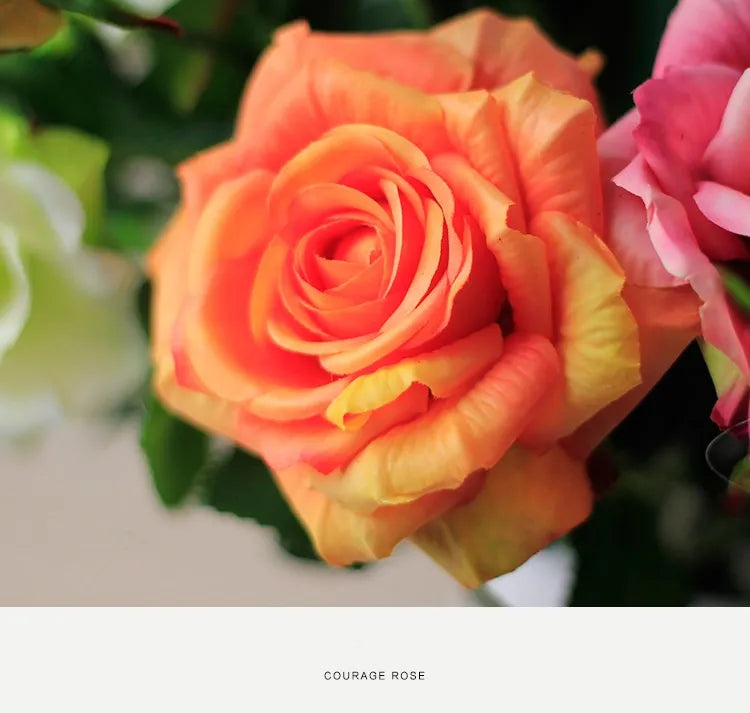 Real Touch Rose Flower Latex Coated real Silk Flower bouquet bridesmaid decor flower wedding home Artificial Flowers