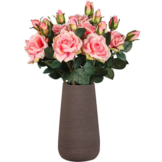 Real Touch Rose Flower Latex Coated real Silk Flower bouquet bridesmaid decor flower wedding home Artificial Flowers