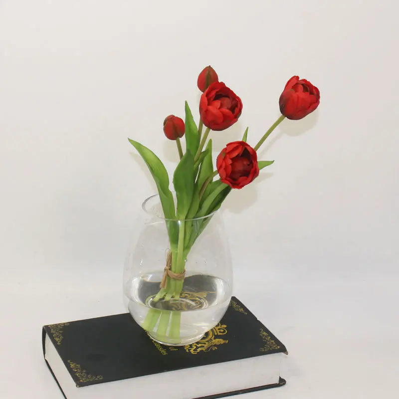 New Silicone Tulip Faux Flower Real Touch Bouquet 40CM Luxury Home Decorative Flowers Living Room Deco Flores Fake Plant