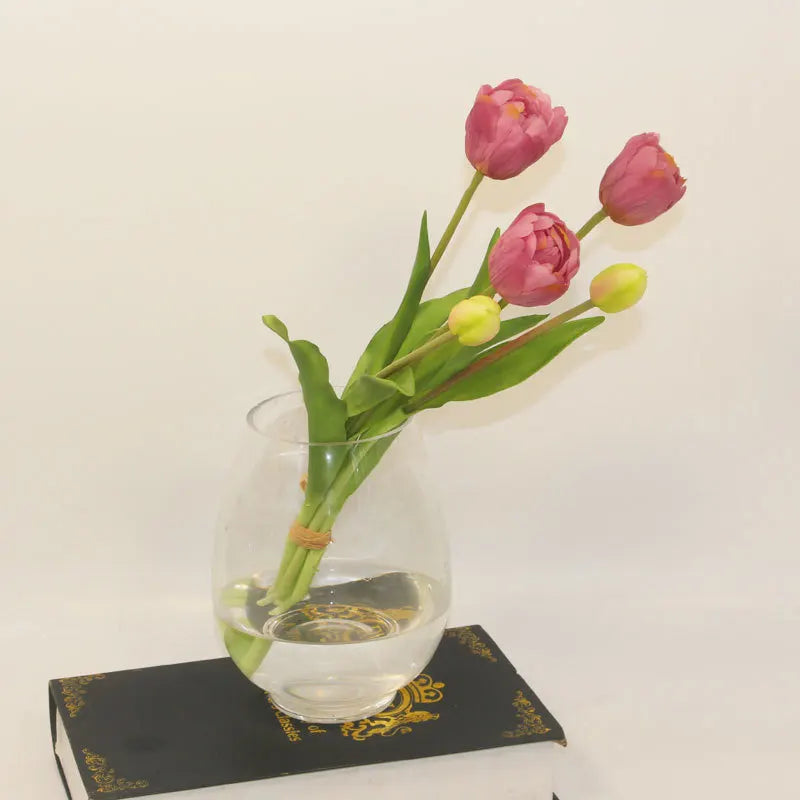 New Silicone Tulip Faux Flower Real Touch Bouquet 40CM Luxury Home Decorative Flowers Living Room Deco Flores Fake Plant