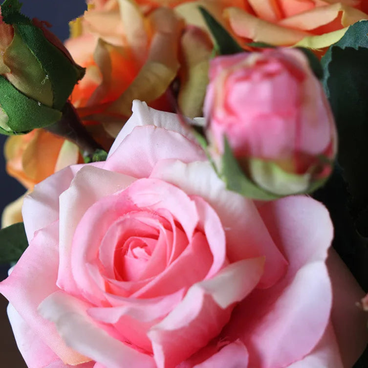 Real Touch Rose Flower Latex Coated real Silk Flower bouquet bridesmaid decor flower wedding home Artificial Flowers