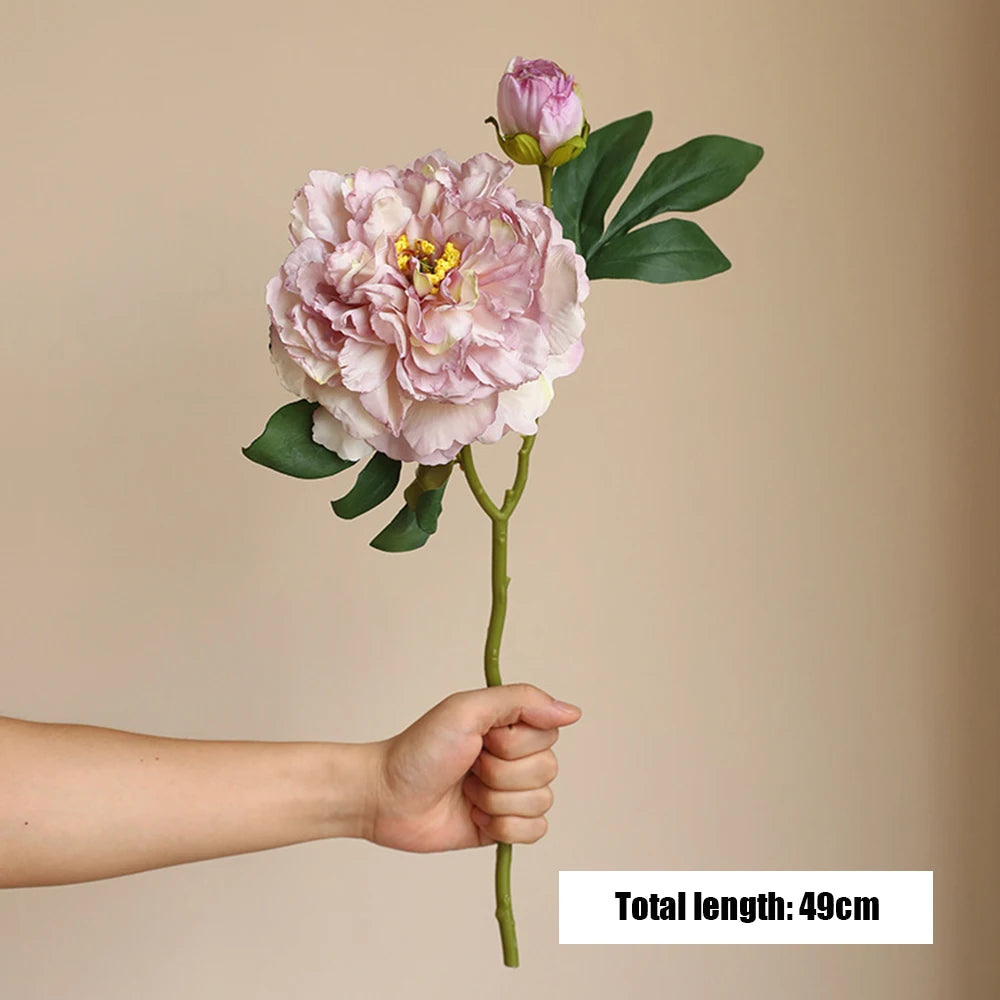Peony Simulation Flowers, Home And Living Room Artificial Flower Decorations, Dining Table Dried Flower Bouquet Decoration