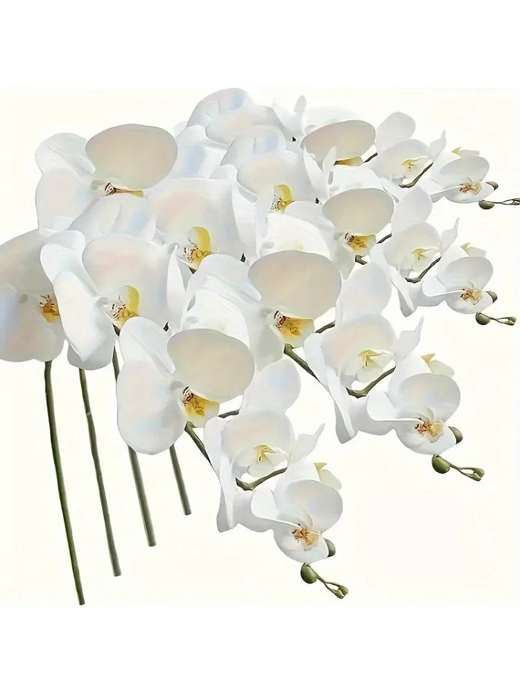 2pcs Lifelike Orchid Artificial Flowers Home Decor for Holidays/Spring/Summer Vibrant Silk Orchid Plants for Indoor Ambiance