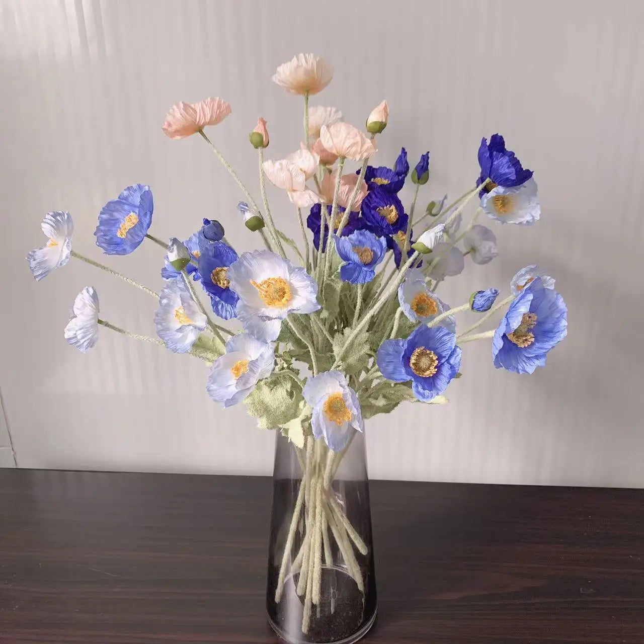 Poppy Flowers Silk Long Stem Housewarming Garden Table Wedding DIY Party Wedding Bridal Bouquet Decor