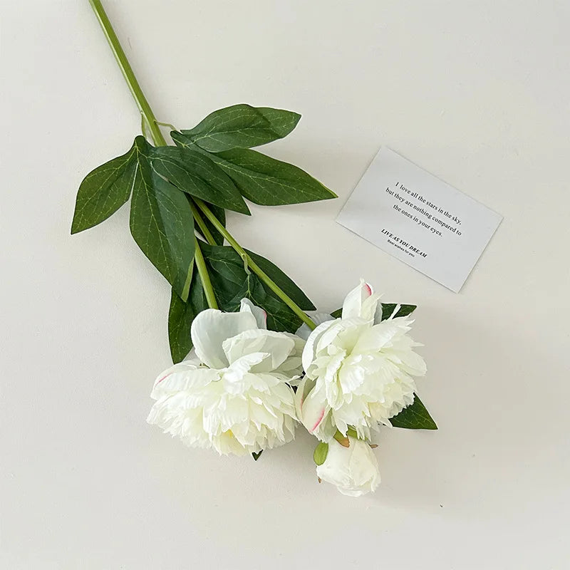72CM 3-head Paeonia Peony Artificial Flowers Home Decoration Wedding Decoration Photography Props Lotus Silk Flowers