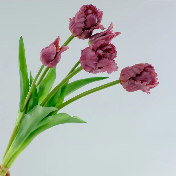 New Silicone Tulip Faux Flower Real Touch Bouquet 40CM Luxury Home Decorative Flowers Living Room Deco Flores Fake Plant