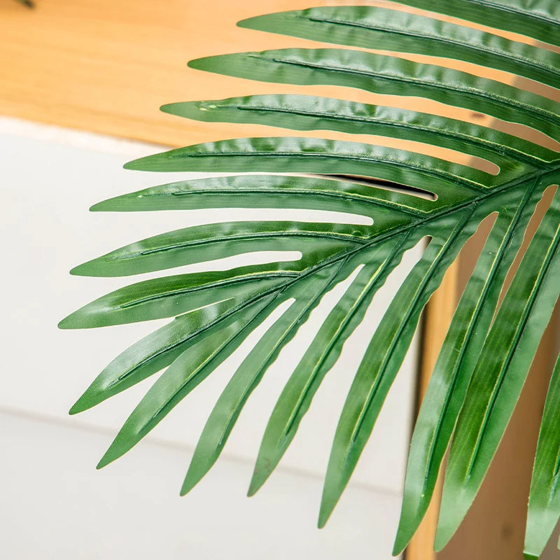 67-85cm Large Artificial Palm Tree Hand Crafted Plant Branch Tropical Banana Leaves Green Fabrical Monstera Leafs For Home Garden Decor