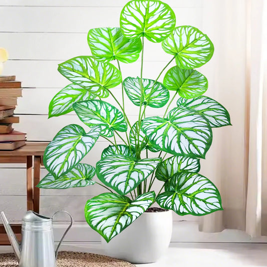 60-105cm /41.3in Artificial plant apple leaf fiddle leaf plastic leaf potted ornamental suitable for home decoration office