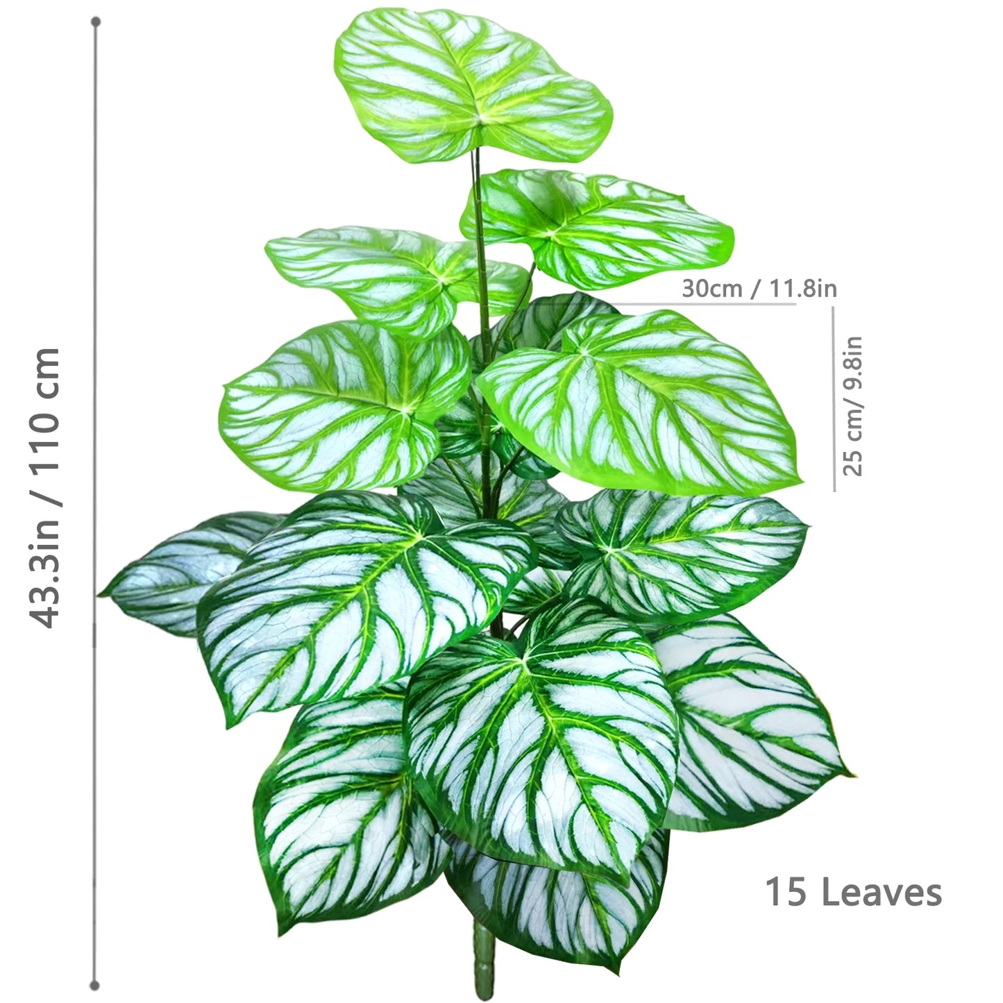 60-105cm /41.3in Artificial plant apple leaf fiddle leaf plastic leaf potted ornamental suitable for home decoration office