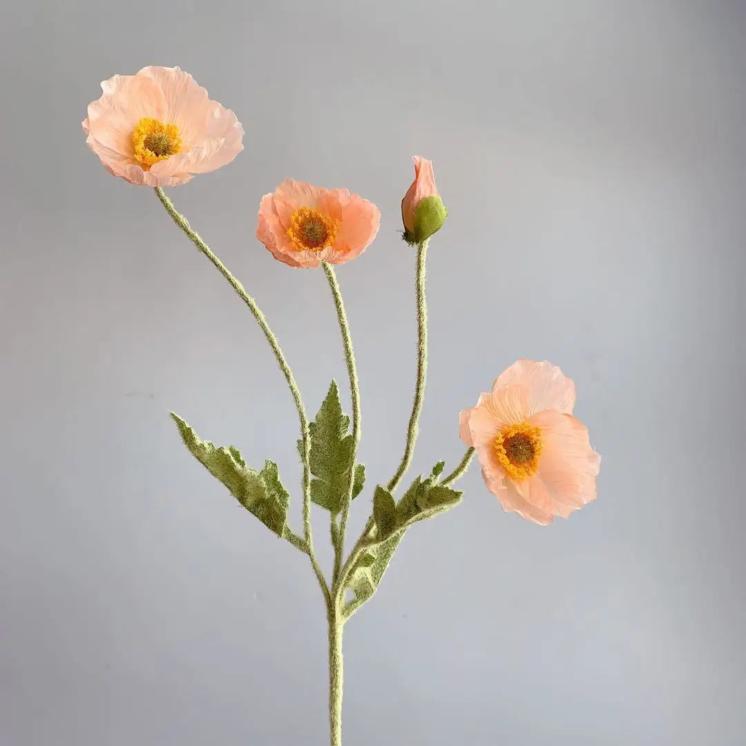 Delicate Small Peony Flower 6 Fork Silk Peony Flower Single Branch Bouquet Living Room Home Decoration Wedding