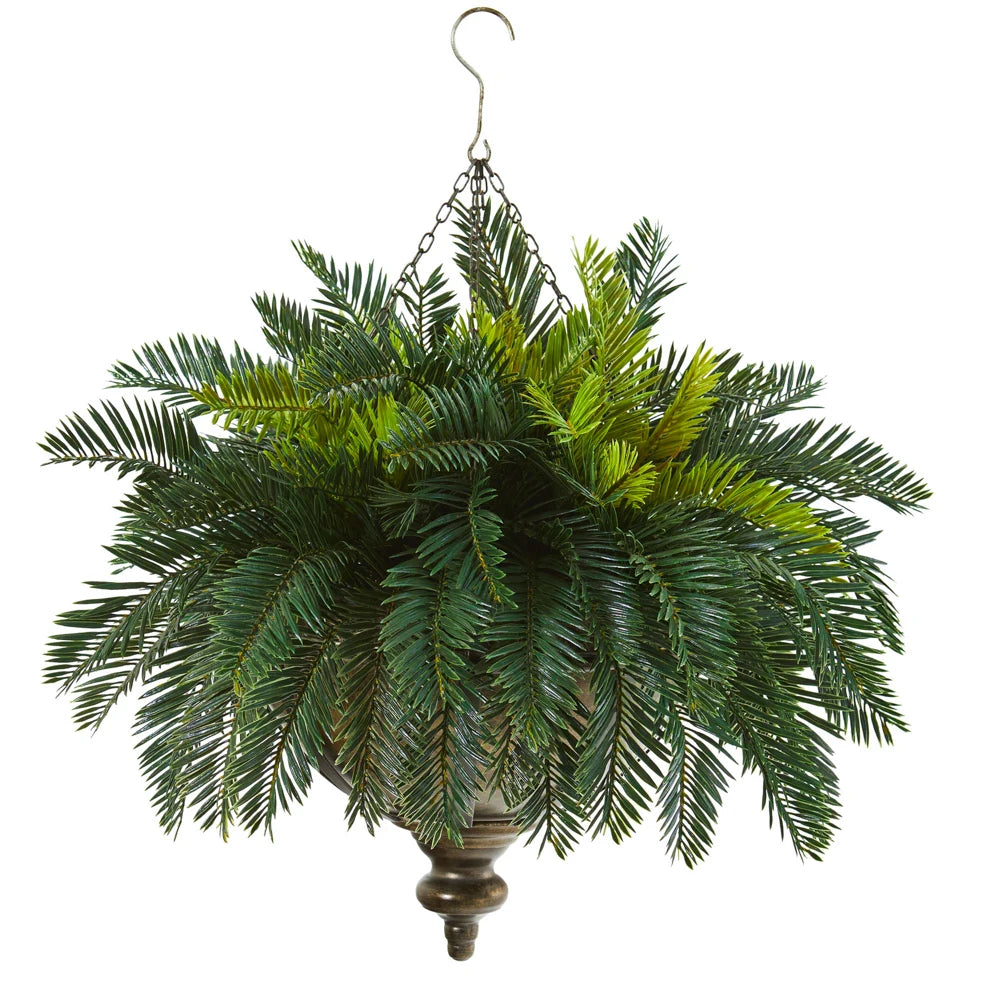 45cm Large Artificial Palm Tree Branch Tropical Fake Cycad Plants Plastic Coconut Tree Leafs For Home Garden Party Wedding Decor