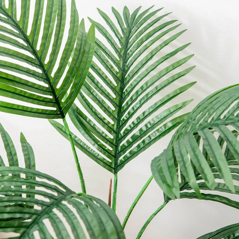 67-85cm Large Artificial Palm Tree Hand Crafted Plant Branch Tropical Banana Leaves Green Fabrical Monstera Leafs For Home Garden Decor