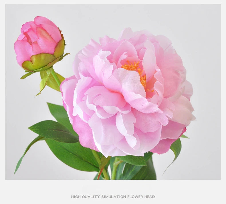 67CM 2-piece Luxurious Peony Artificial Flower Peony Silk Flower Nordic Home Decoration Wedding Soft Decoration Ornament