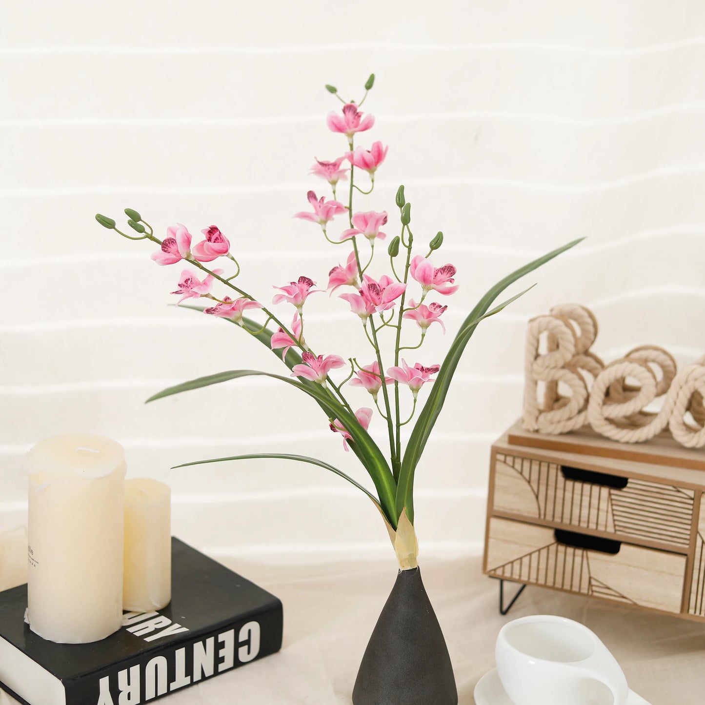 Vanilla Orchid Flower Artificial Flowers Freesia For Home Decoration Wedding Valentine's Day Arrangement Garden Party Vase Decor