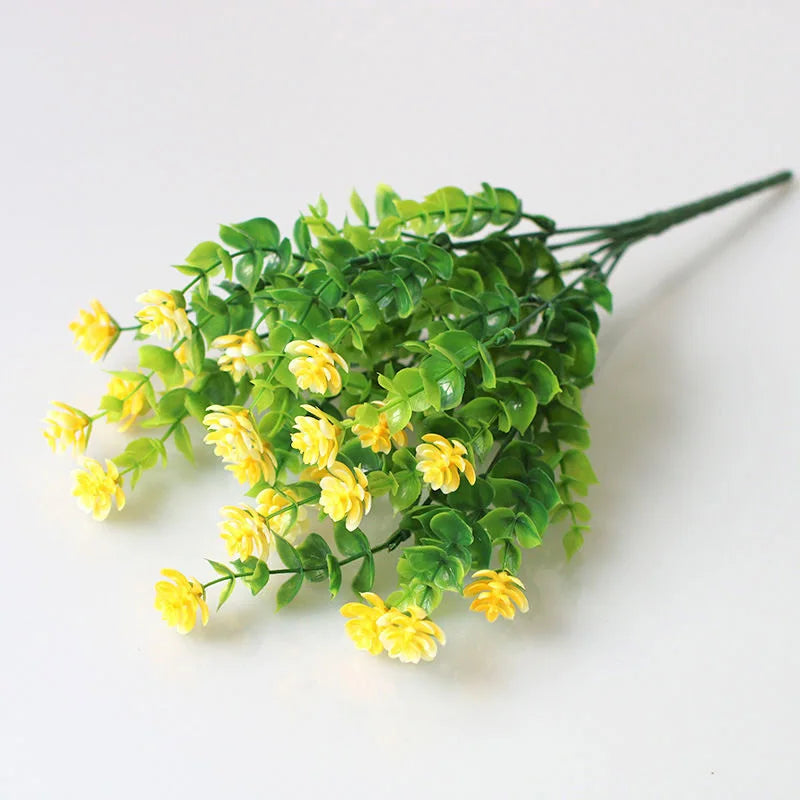 1 Bundle Crafted Flowers Outdoor UV Resistant Shrubs Plants Realistic Home Garden Outdoor Ceremony Wedding Arch Floral Decoration