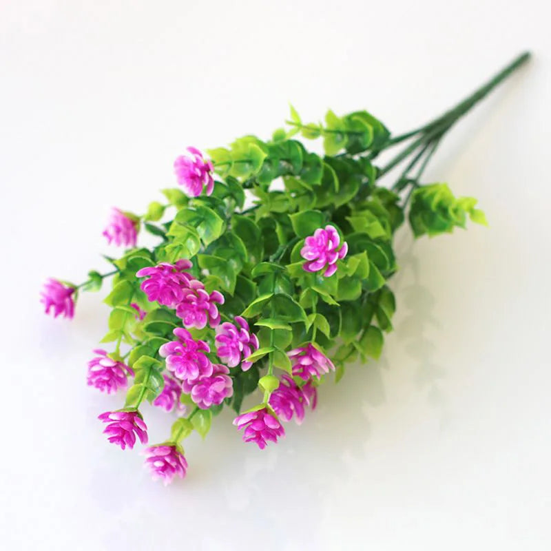 1 Bundle Crafted Flowers Outdoor UV Resistant Shrubs Plants Realistic Home Garden Outdoor Ceremony Wedding Arch Floral Decoration