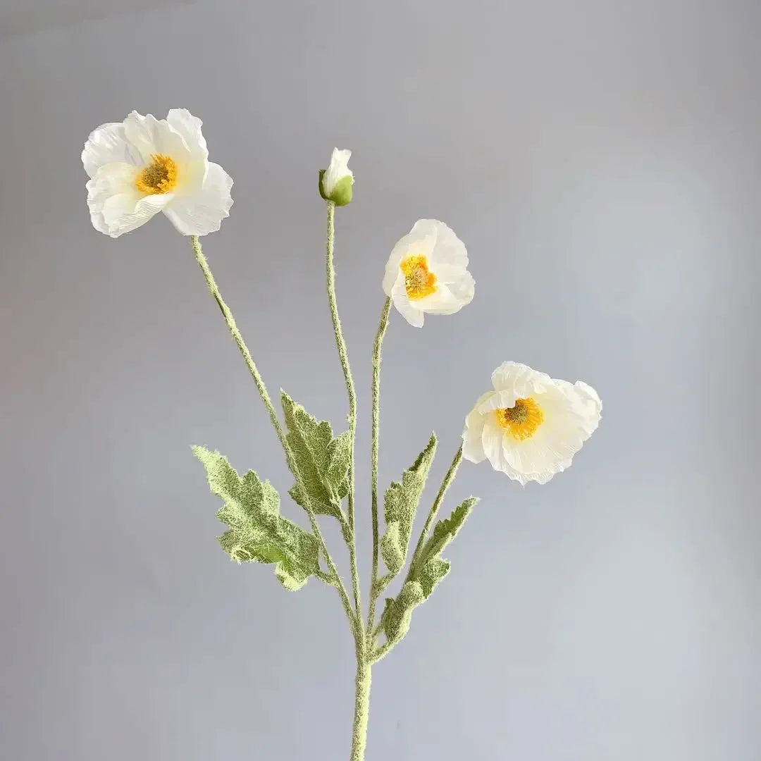 Poppy Flowers Silk Long Stem Housewarming Garden Table Wedding DIY Party Wedding Bridal Bouquet Decor