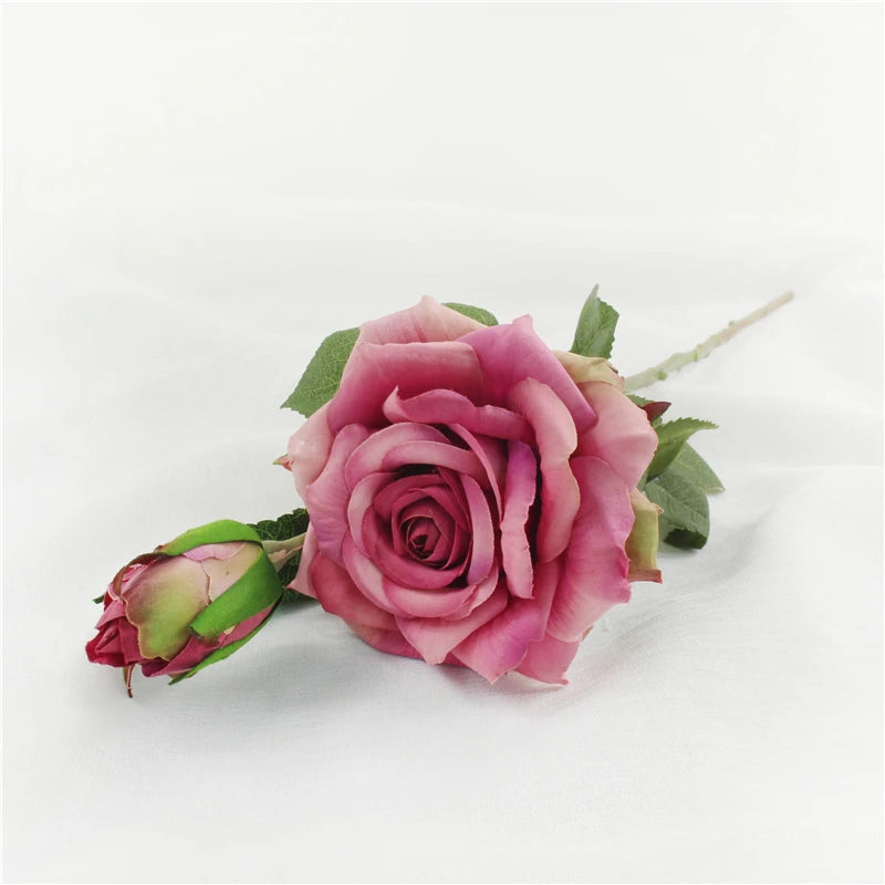 Real Touch Rose Flower Latex Coated real Silk Flower bouquet bridesmaid decor flower wedding home Artificial Flowers