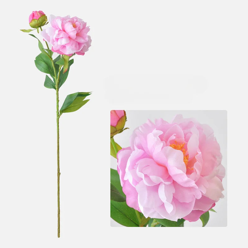 67CM 2-piece Luxurious Peony Artificial Flower Peony Silk Flower Nordic Home Decoration Wedding Soft Decoration Ornament