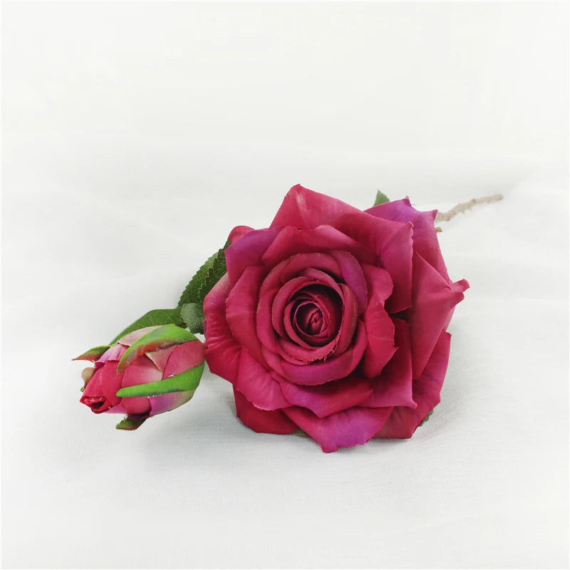 Real Touch Rose Flower Latex Coated real Silk Flower bouquet bridesmaid decor flower wedding home Artificial Flowers