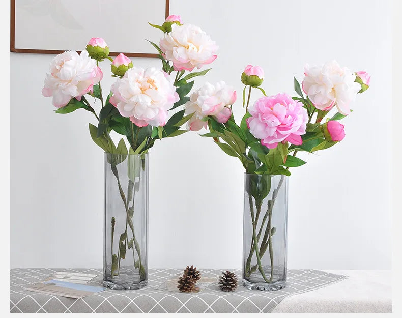 67CM 2-piece Luxurious Peony Artificial Flower Peony Silk Flower Nordic Home Decoration Wedding Soft Decoration Ornament