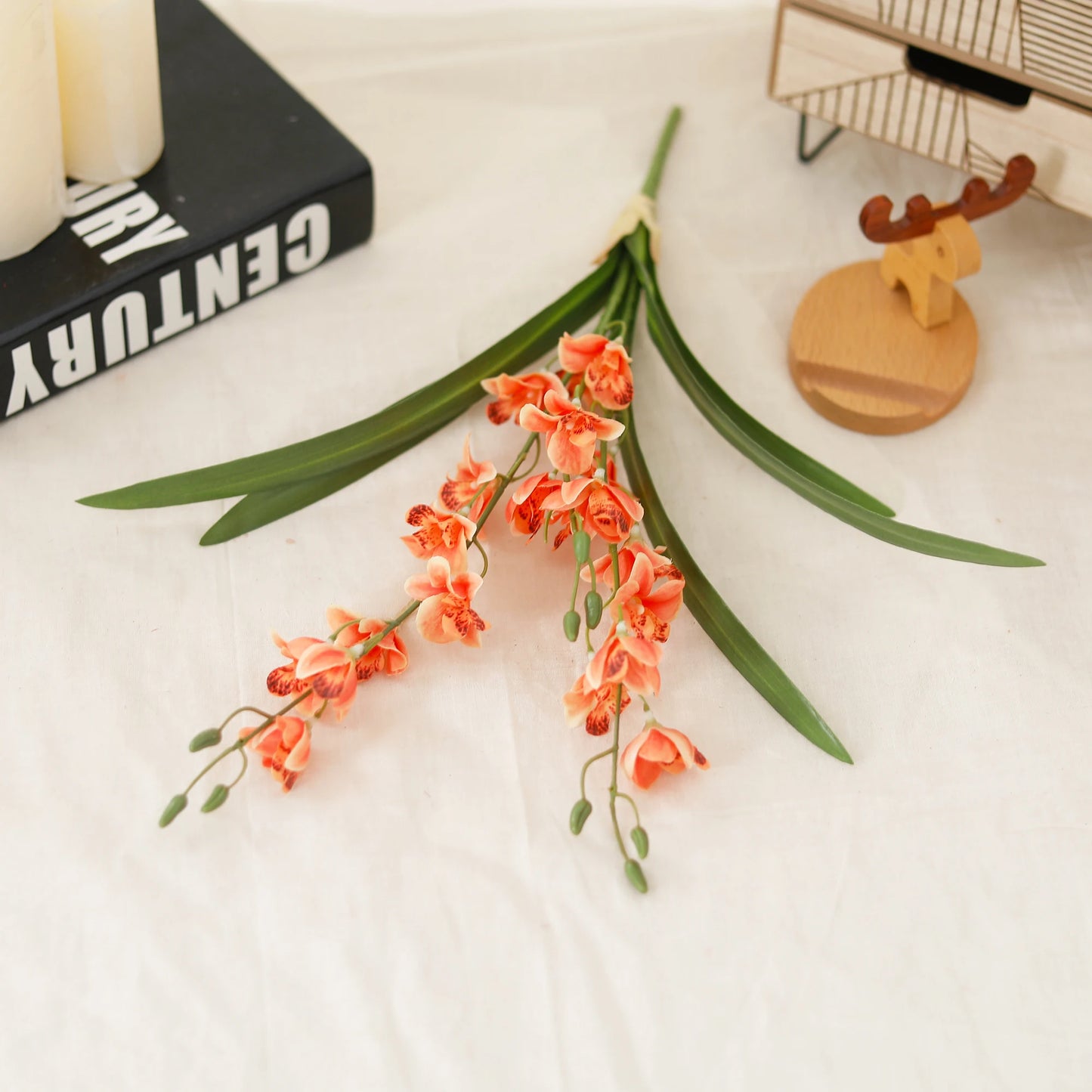 Vanilla Orchid Flower Artificial Flowers Freesia For Home Decoration Wedding Valentine's Day Arrangement Garden Party Vase Decor