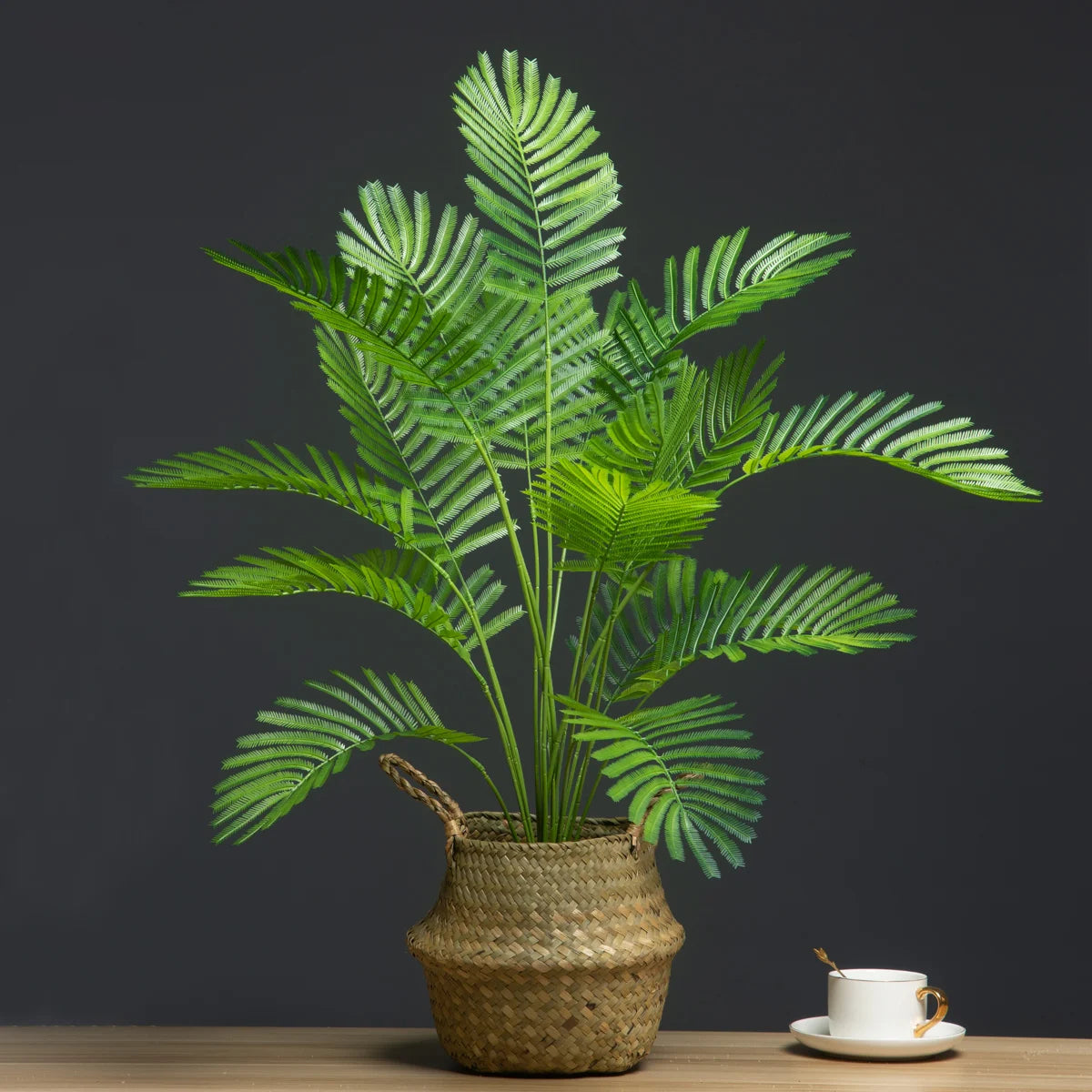 88cm 18Forks Large Fake Palm Plants Artificial Monstera Plastic Fern Leafs Faux Palm Tree Branch For Home Garden Party Decor
