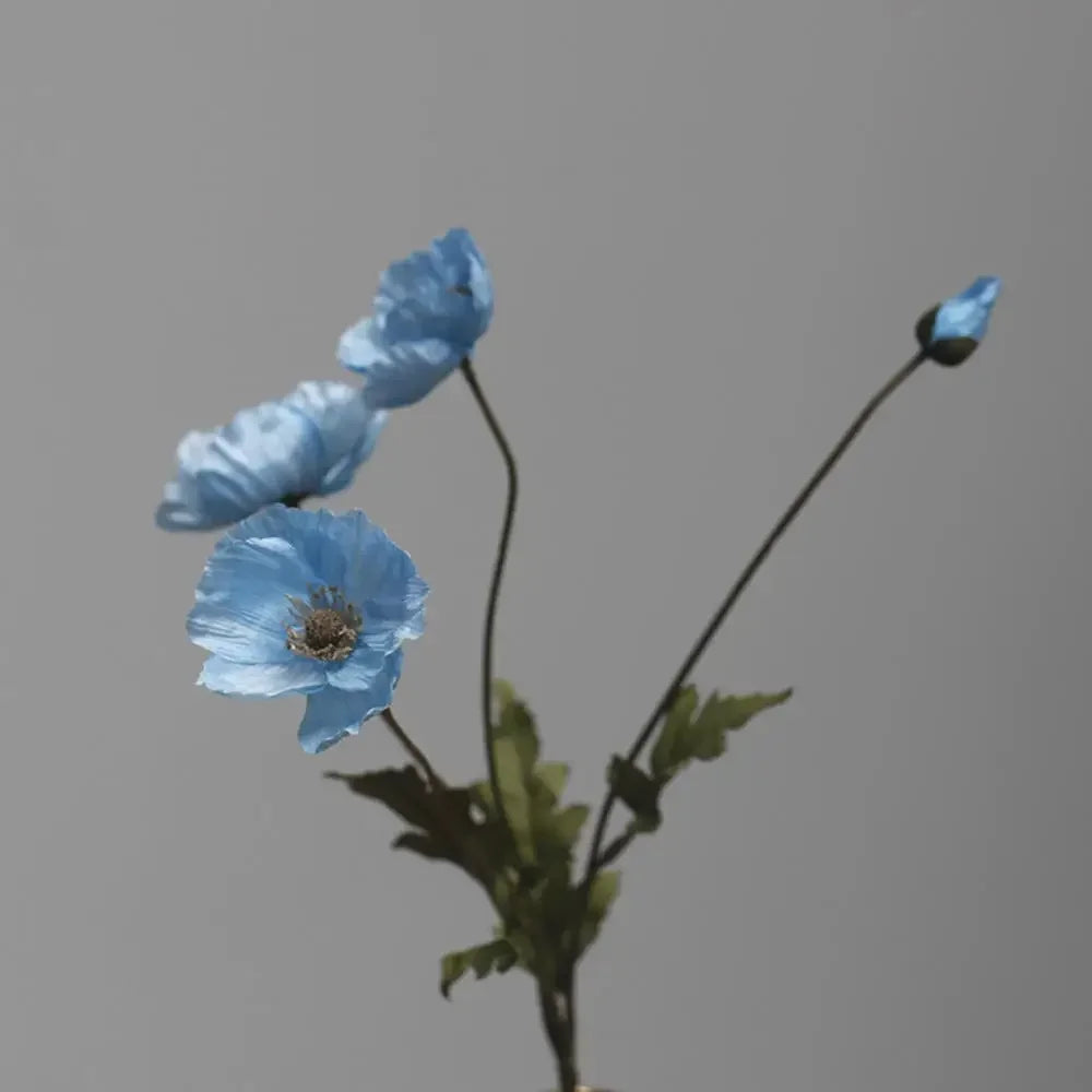 Poppy Flowers Silk Long Stem Housewarming Garden Table Wedding DIY Party Wedding Bridal Bouquet Decor